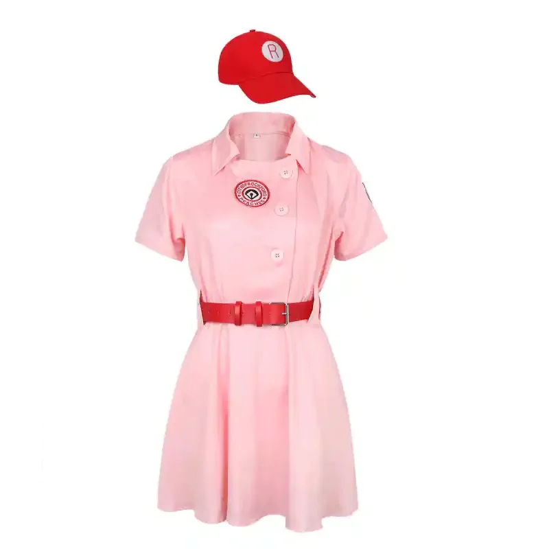 

A League of Their Own Pink Dress Rockford Peaches Cosplay Costume AAGPBL Takerlama