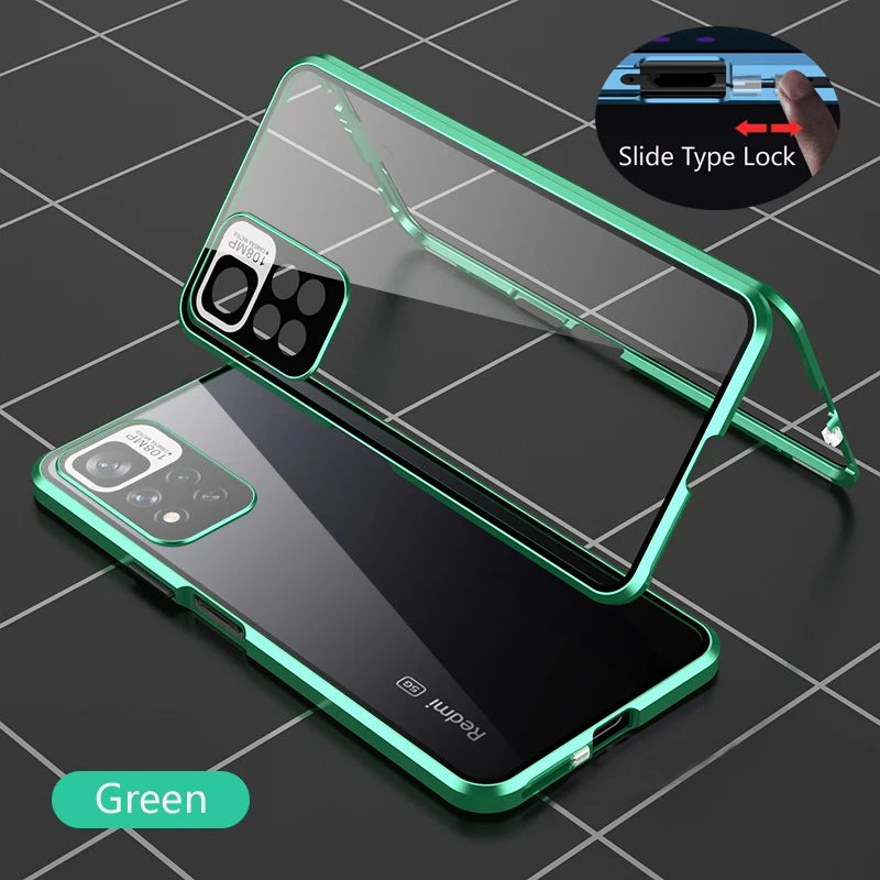 NONE 360-Degree Metal Magnetic Case Clear Xiaomi Redmi Note 13 Pro Plus 5G 6