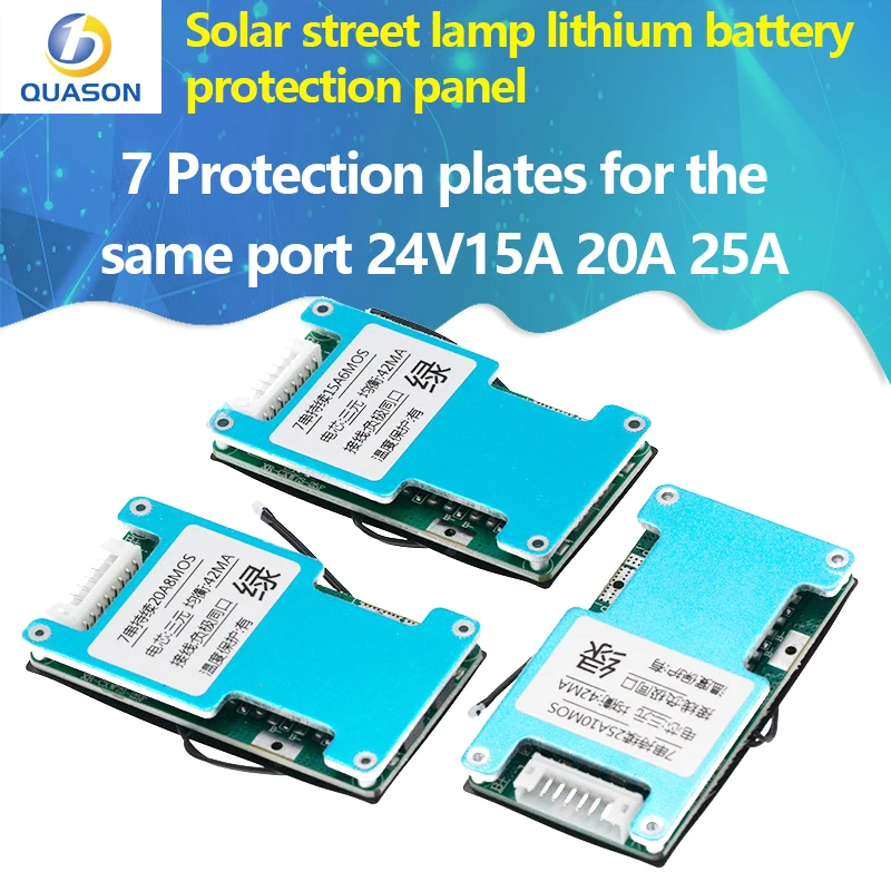 BMS 7S 24V 15A 20A 25A  Li-ion Lmo Ternary Lithium 18650 Battery Charge Protection Board Balance And NTC Temperature Protect