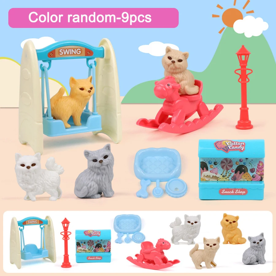 Zabawki dla dzieci, domek dla zwierząt, małe urocze pieski i kotki, lalki, huśtawki łazienkowe, symulowane karmienie, domek dla kota i psa.