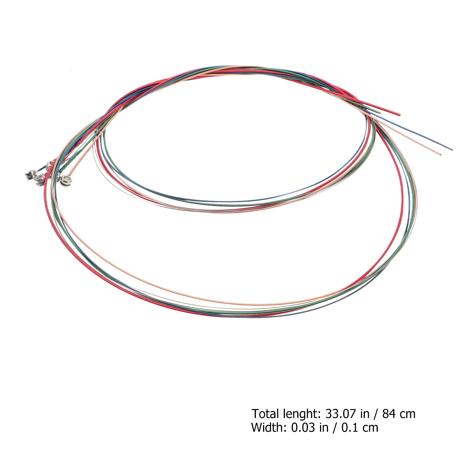 

6pcs Colored Electric String Replacement For Folk Acoustic Guitar Guitar Strings For Electric Guitars Set Instrument Strings