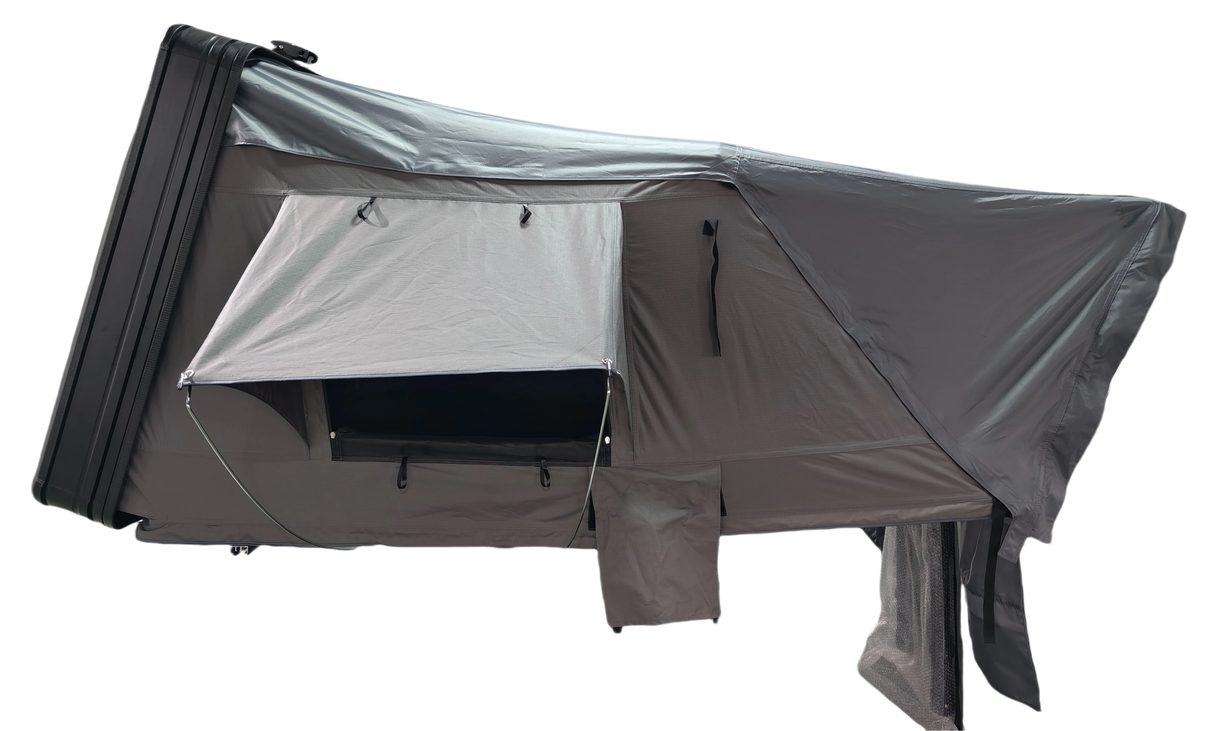 Venta caliente China Venta al por mayor Tienda en el techo Lado abierto Aislamiento Camión de 4 estaciones Tiendas de techo de coche con tapa dura 3-4 personas SUV Camper Dachzelt