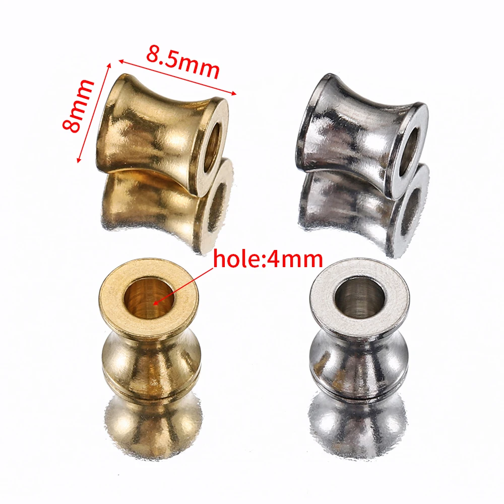 10pcs Stainless Steel Loose Spacer Tube Beads Barrel Drum Charms Pendants for Necklace Bracelet Jewelry Making DIY Handmade