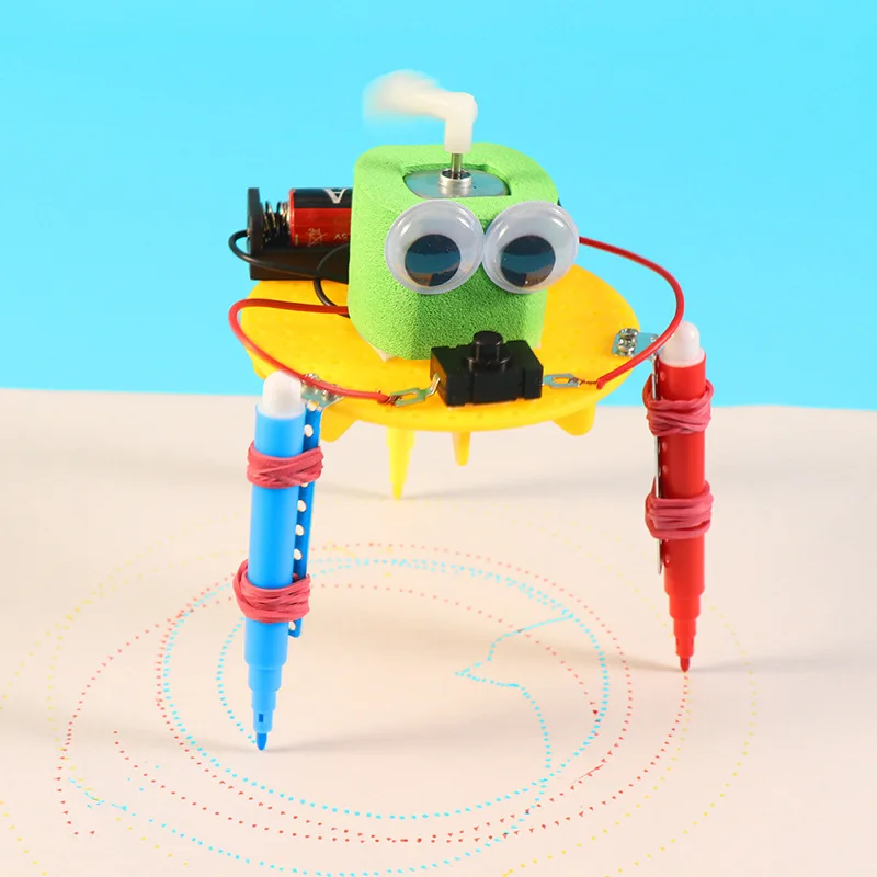 Diy doodle robô tecnologia pequenas invenções brinquedos educativos para crianças experimento científico primário e secundário g77