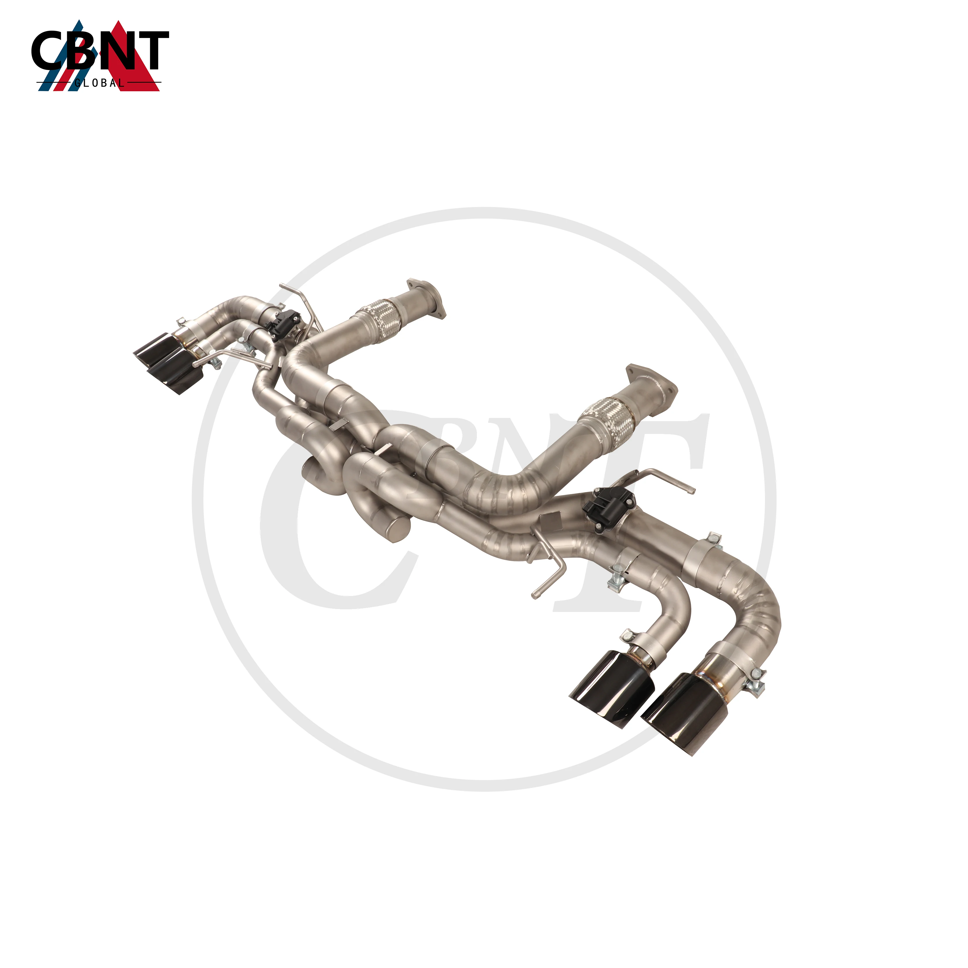 CBNT Valved Exhaust-pipe for Corvette C8 6.2L 2019- Titanium Tuning Axle-back with Valve Muffler Performance Exhaust System