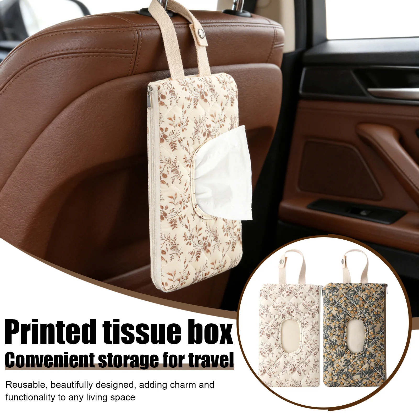 

Коробка для детских салфеток с цветочным принтом, чехол для влажных салфеток, портативная подвесная сумка для коляски, держатель для бумаги, съемный контейнер для хранения салфеток