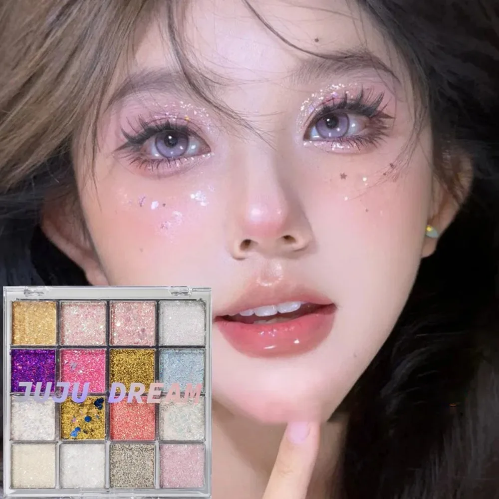 Magic Sparkle 16 Color Eyeshadow Palette Pearl Matte Korean Cosmetics Christmas Gift for Girls
