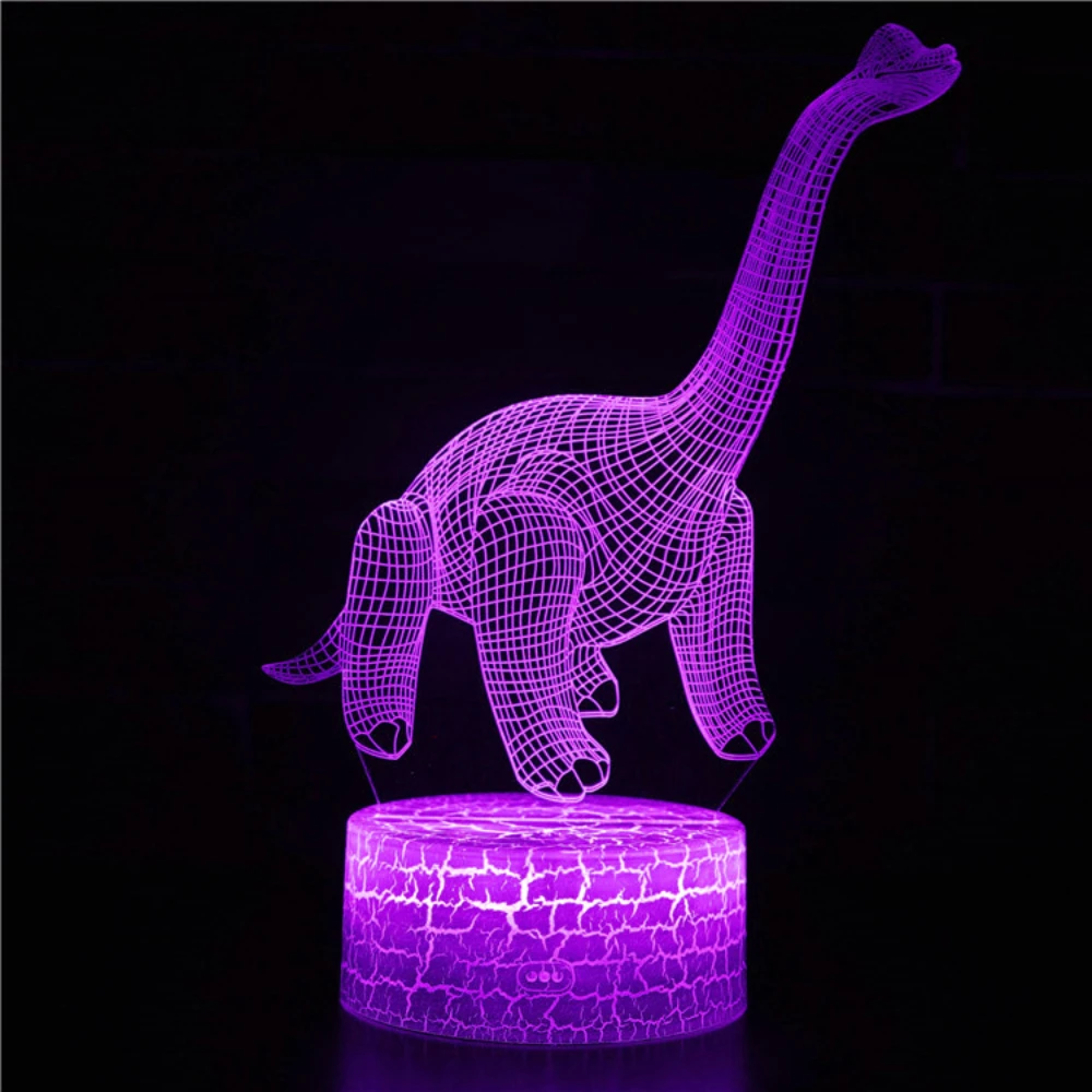 Nighdn Cartoon Dinosaurier Nachtlicht 7 Farbwechsel Kinder Baby Zimmer Schlaf Nachttisch lampe kreative Geschenk Acryl LED Nacht lampe