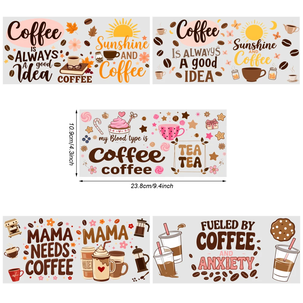 5 Sheets Coffee Sunshine Leave - Wallpaper Coffee And Tea review and price