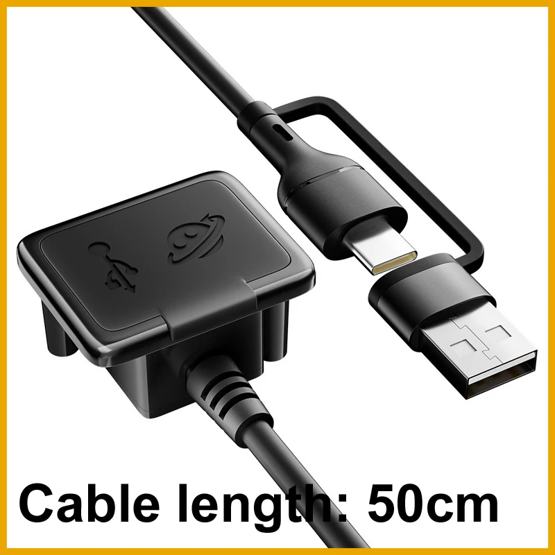 NEW 2026 External USB 3.0 Type-c Charging Port Interface Adapter Data extension Cable for Backpack Laptop Bag Schoolbag