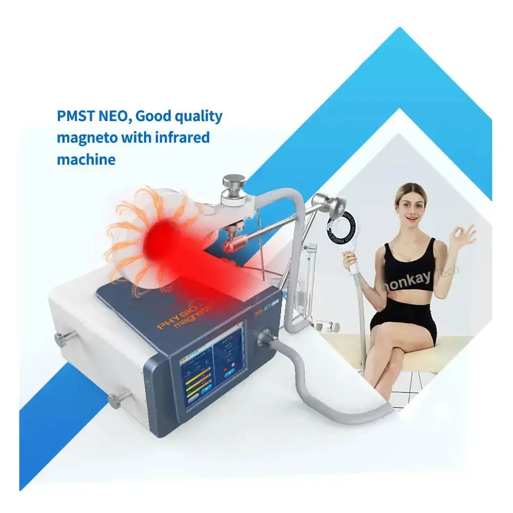 New System2 in 1 Physio Magneto Combine Near Infrared Physical Therapy Machine EMTT Device For Muscles Bones and Nervous Tissues