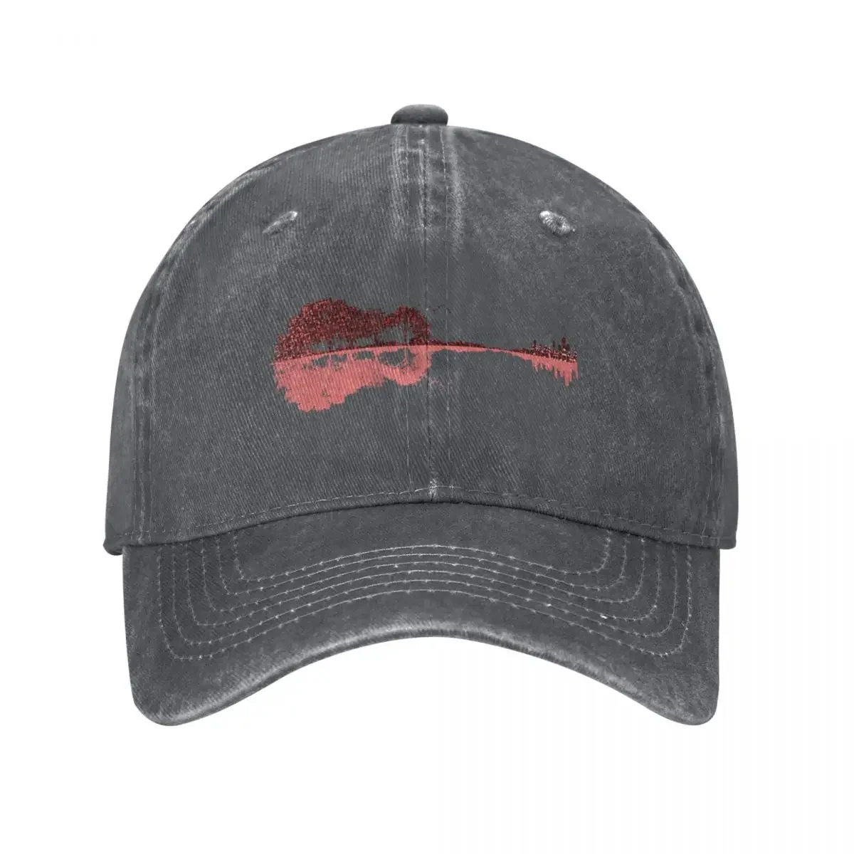 Nature Guitar - Musical Notes - Red Baseball Cap designer cap fishing caps man foam party Hat party Hat Women Hats Men's