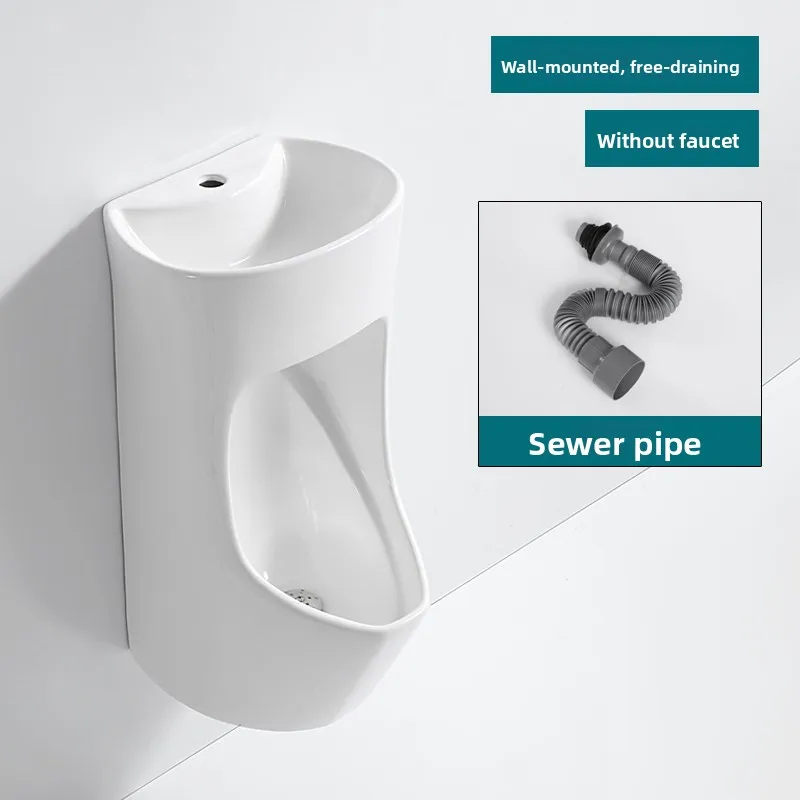 Ceramic integrated with wash basin, urinal, wall-mounted induction urinal
