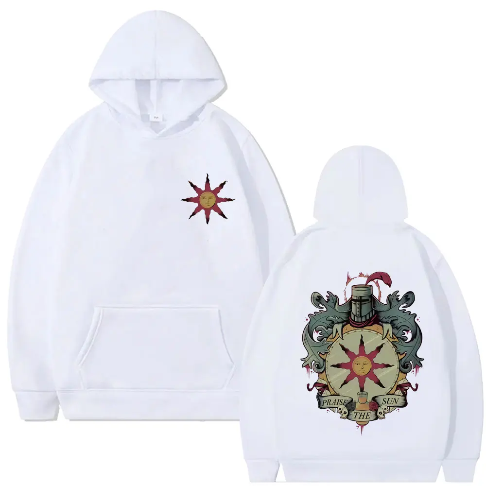 لعبة Dark Souls Church of the Sun جرافيك هوديي للرجال والنساء موضة القوطية روك ملابس الشارع الشهير للرجال سترات كلاسيكية غير رسمية