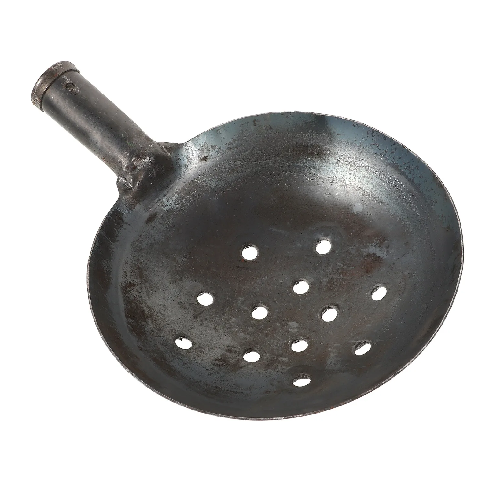 Large Iron Ladle Cleaning Scoop Sturdy Dredging Tool for Drain Mud Soil Sifting Beach Sand Gardening Use Round Shelling Tools