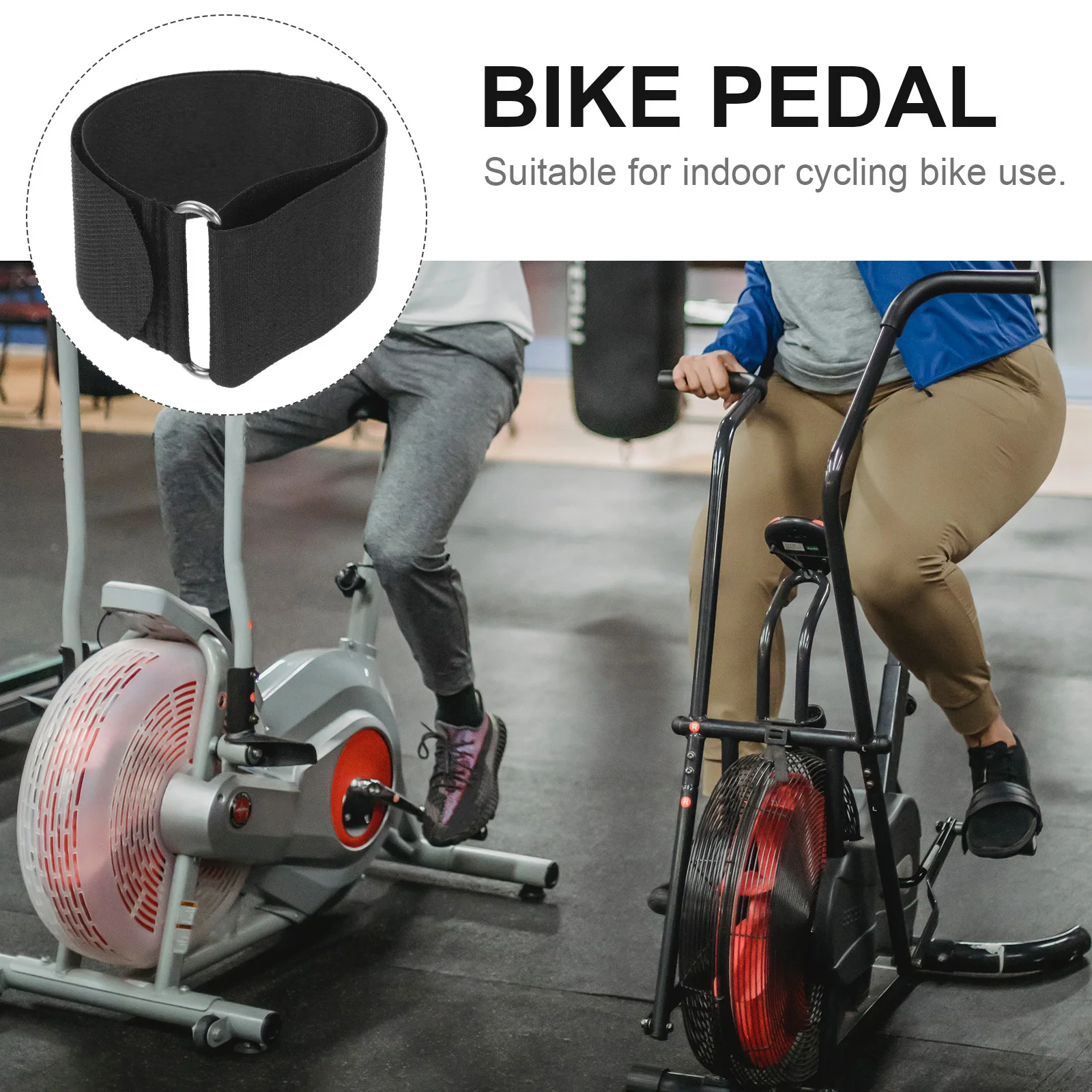 

2 шт. ремни для педалей велотренажера, регулируемые тканевые ремни для подставки для ног, противоскользящие фиксирующие ленты для велосипеда, прочный чехол для педали