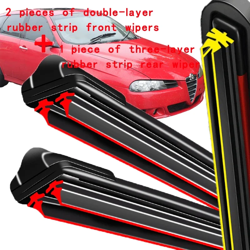 For Alfa Romeo 156 Hatchback 1997-2005 1998 1999 Wiper Front&Rear Wiper Blades Windshield Windscreen Window Brushes 22