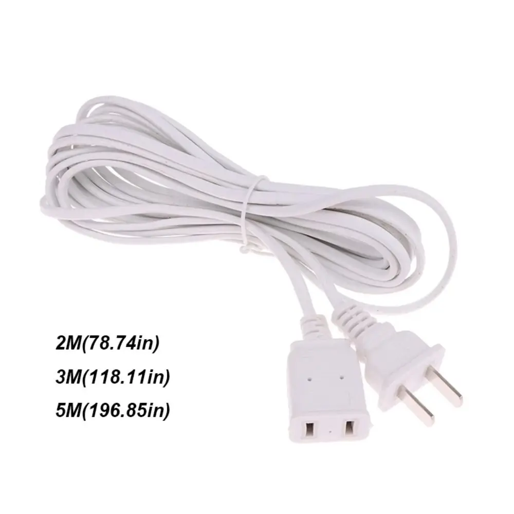 New Two-pin AC Power Cord 2/3/5m Copper Power Extension Cord PVC EU Type Adapter 225