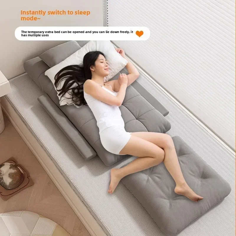 Household GoodsLazy Sofa Bay Window Tatami Bedroom Single Sofa Can Lie Down And Sleep Folding Bed Backrest Chair Cushion