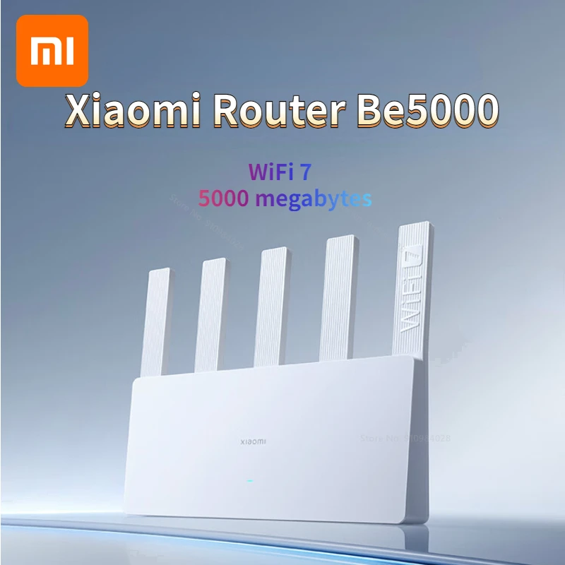 샤오미 라우터 Be5000 와이파이 7 5011Mbps 2.5G 포트, 집 전체 LOT 지능형 연결 지지대 메쉬 네트워킹 앱 보안 관리 