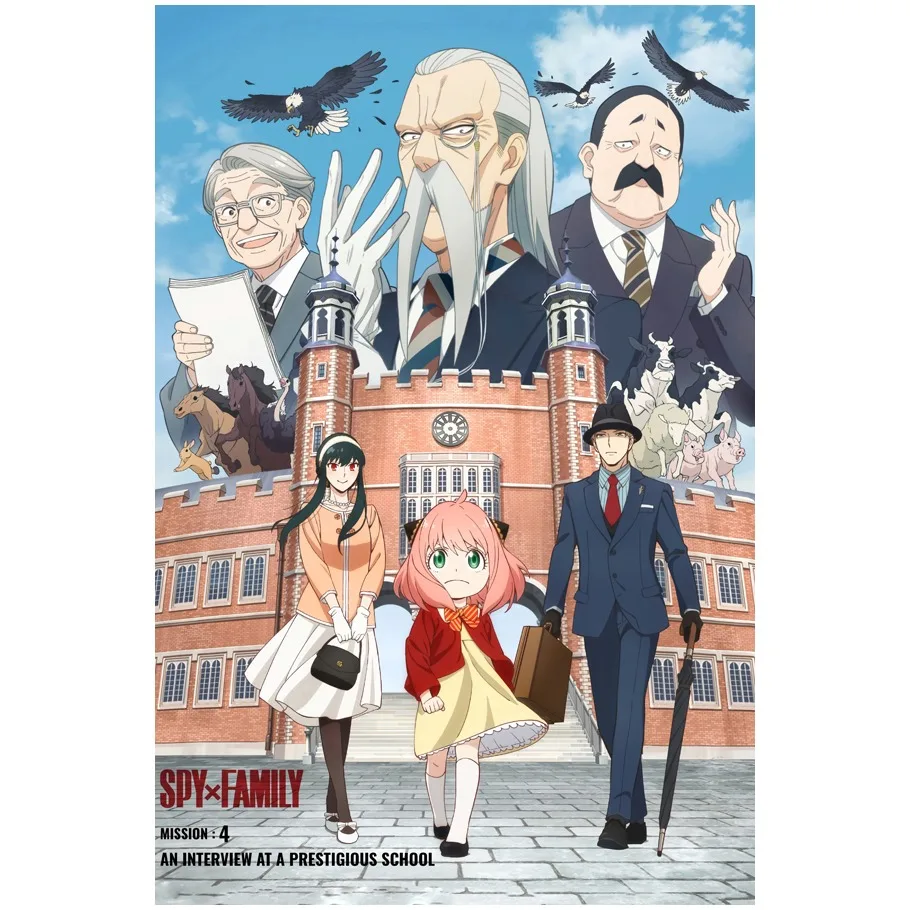 ملصق قماشي بدون إطار من Spy x Family، ملصق فني عالي الدقة لغرفة النوم وغرفة المعيشة وديكور غرفة الألعاب