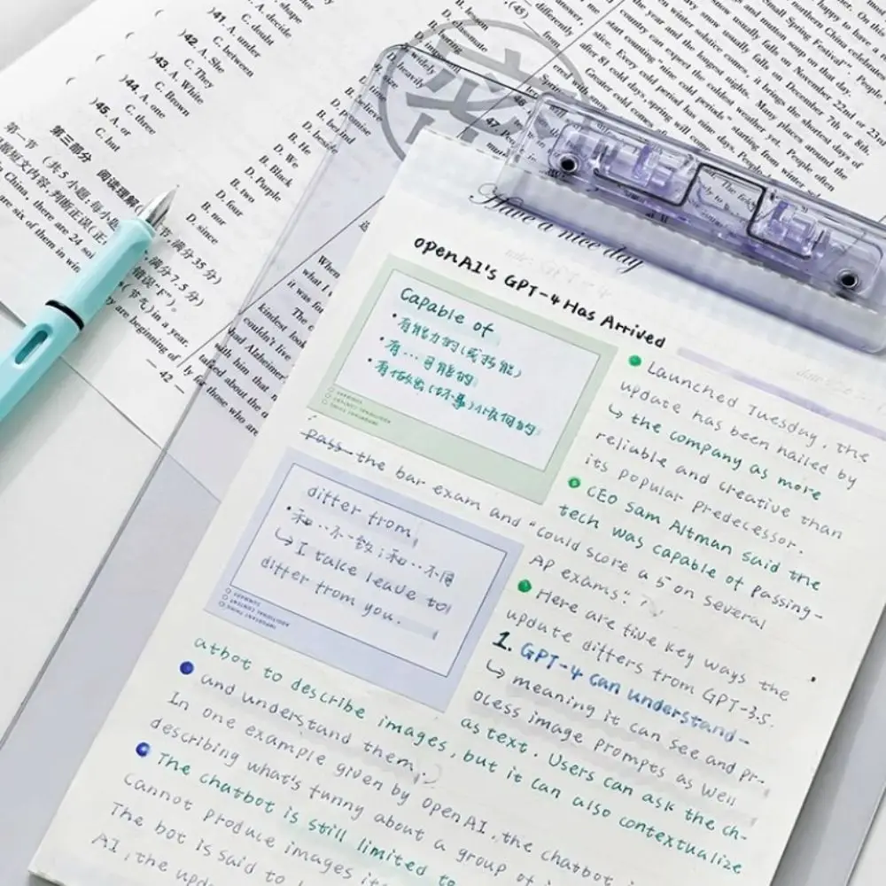 Mit niedrigem Profil, goldenem Clip, transparent, A4-Klemmbrett, Schreibblatt, Dokumentenmappe, A4-Dateiordner, Organizer, Schreib-Klemmbrett
