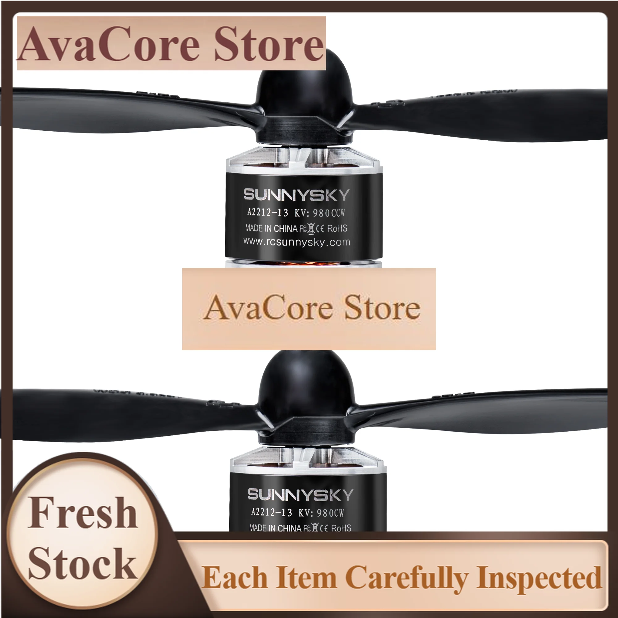 AvaCoreSUNNYSKY A2212 980KV CW/CCW Brushless Motor – High Cost-Effective RC Drone Replacement Part