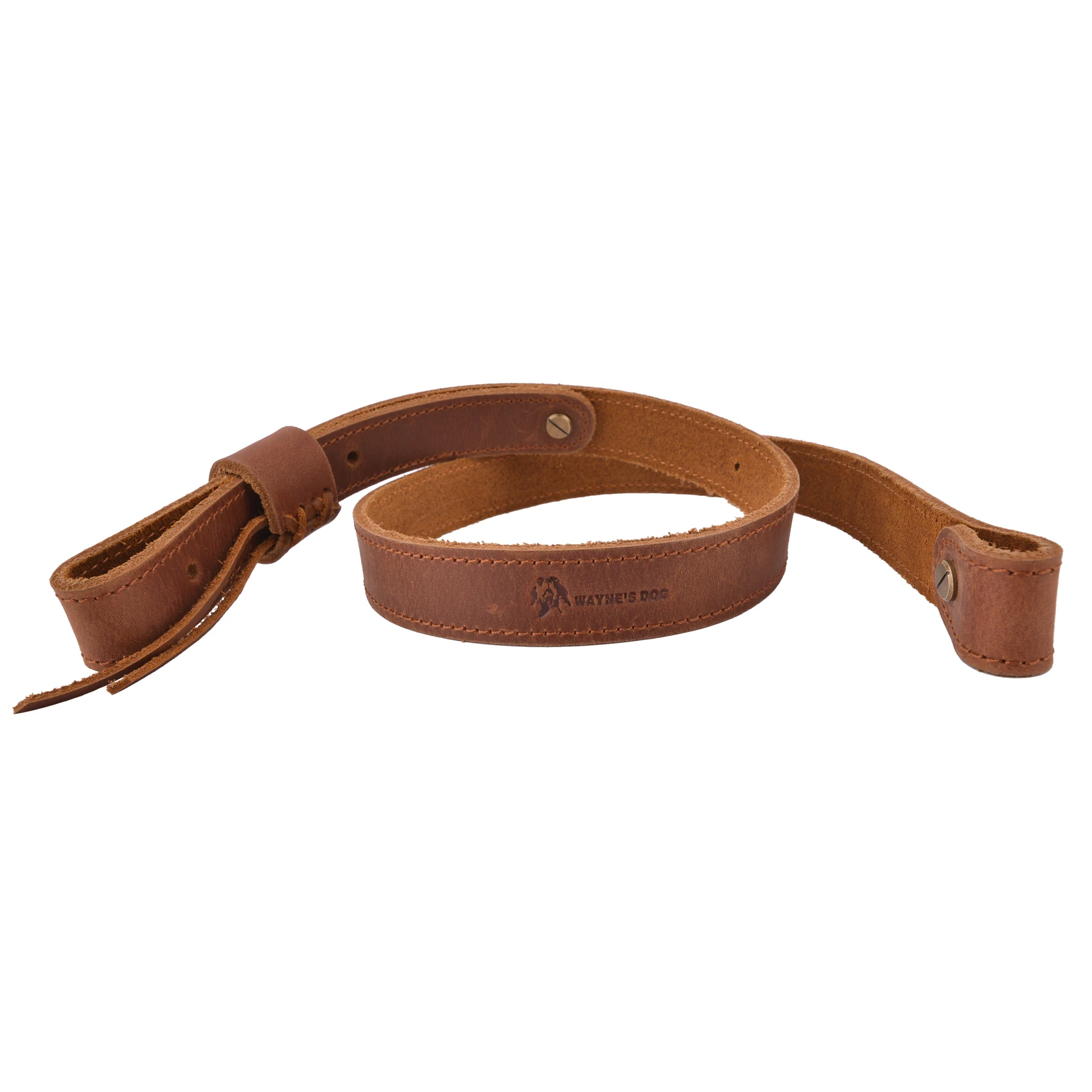 Hunting 1 Inch Wide Leather Rifle Sling Shooting Gun Strap Adjustable Gun Belt in Black / Brown