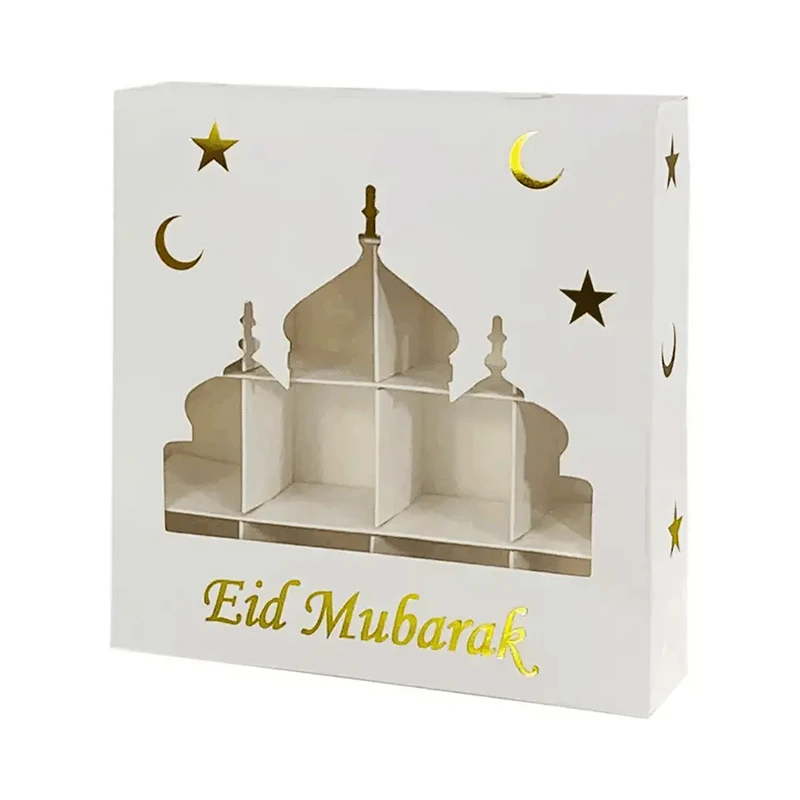 Boîte à Chocolat Eid Mubarak pour Ramadan Kareem, Emballage de Bonbons, Fournitures de ixMusulmane Islami, Décoration Eid harcèlement Fitr