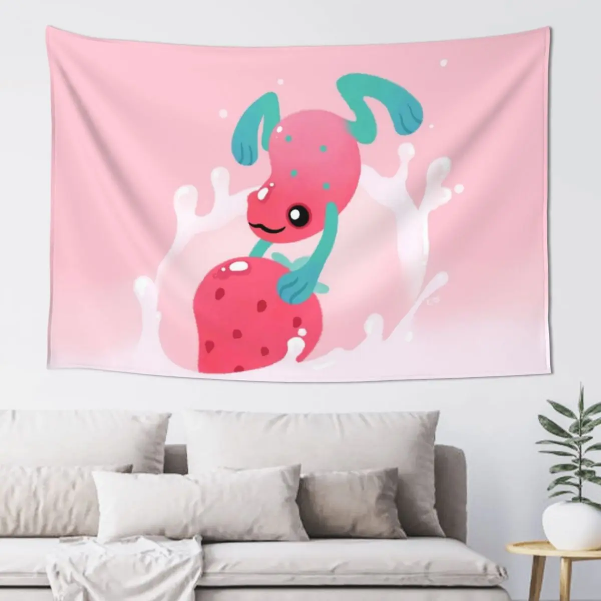 Strawberry poison milk 1 Tapestry Home Decorations Aesthetic Decoration For Bedroom Wallpaper Bedroom Tapestry