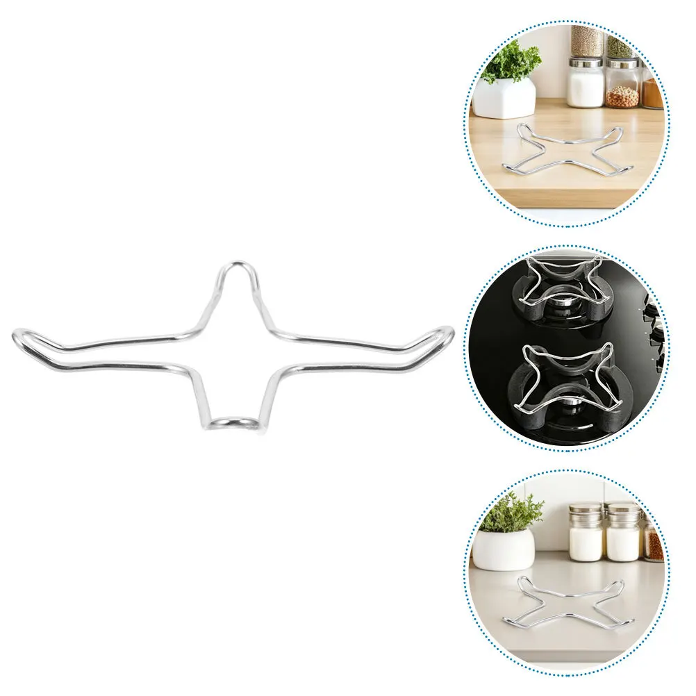 

2Pcs Stainless Steel Stove Support Rack Heavy Duty Gas Hob Stand for Pans Coffee Makers Heat Resistant Kitchen Organizer Pan
