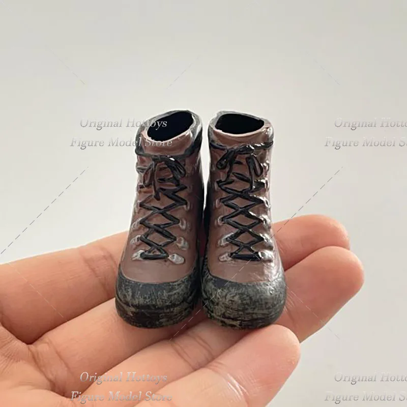 1/6 Scale Male Soldier US Army Fashion Lace-up Combat Boots Yellow Brown Hollow High Top Shoes Fit 12-inch Action Figure Model