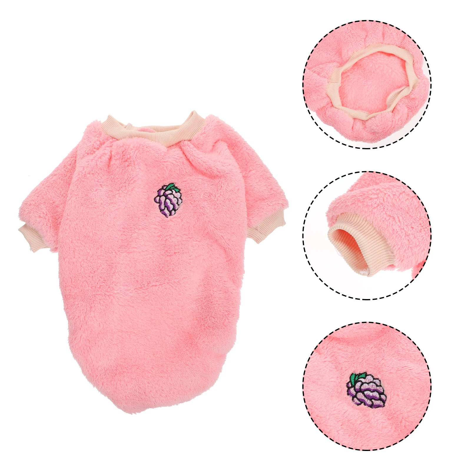 

1Pcs Pet Winter Clothes Dog Warm Clothing Cute Fruit Pattern Soft Elastic Coat for Small Dogs Cats Holiday Christmas Gift