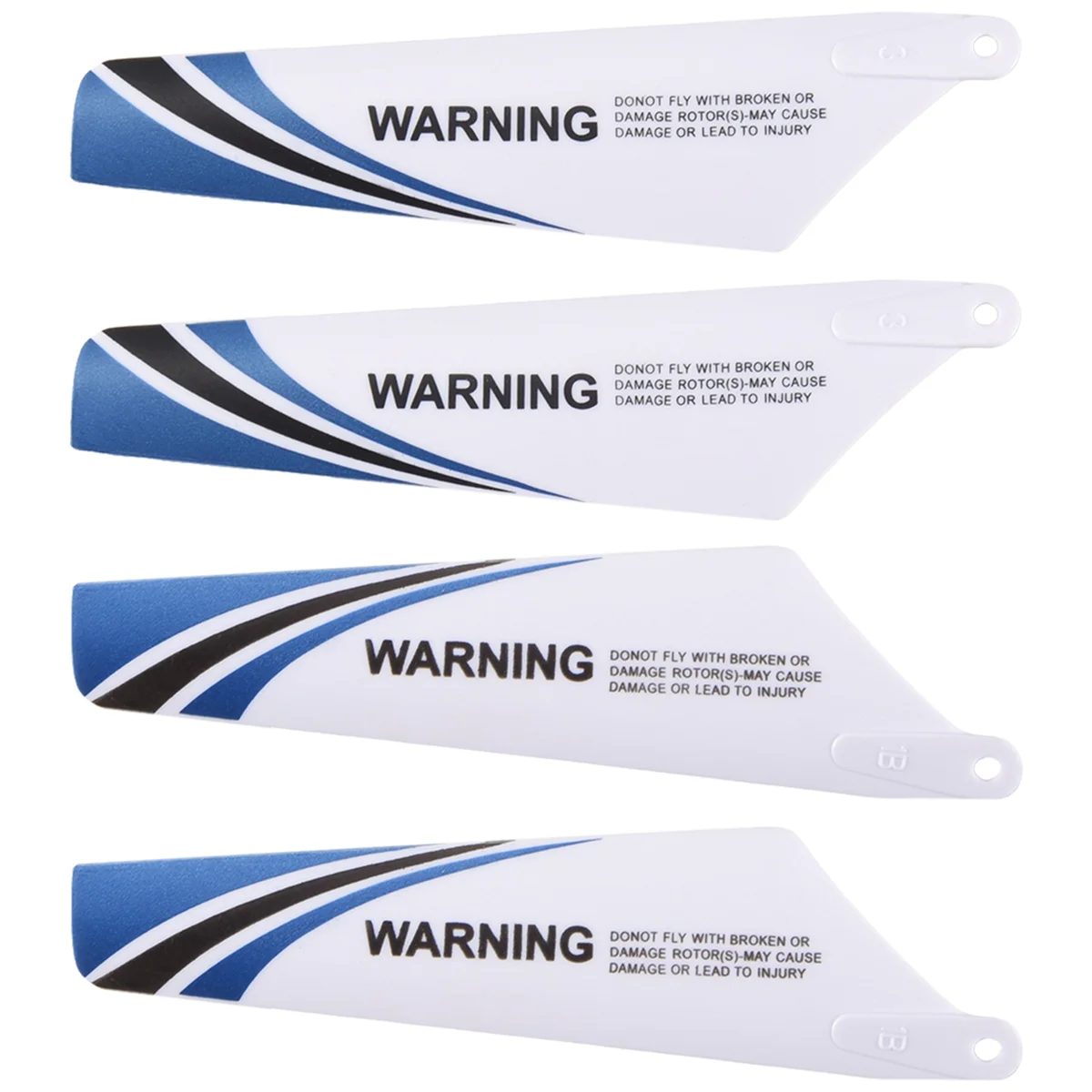 ABZL Syma 4 pezzi lame di ricambio per rotore elicottero rc S107, Blu