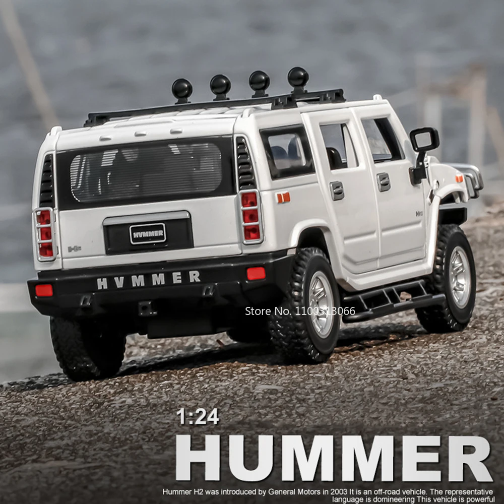 1:24 Hanma H2 Alloy Cars Models Diecasts Toy Vehicles with Light