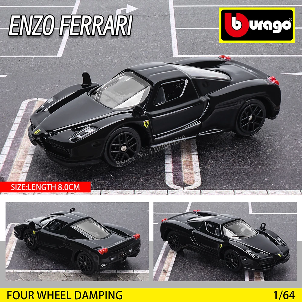 Bburago 1:64 genuine Ferrari SP1 458 ENZO F40 F12TDF SF90 car model series children\'s Christmas boy gift toys