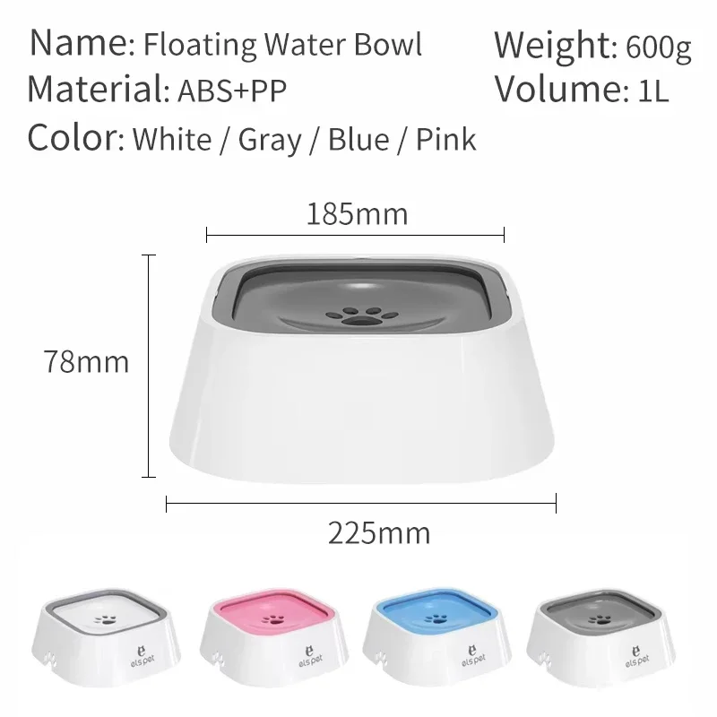 Dog Bowl No Spill, Pet Water Bowl No Drip Slow Water Feeder Cat Bowl, Pet Water Dispenser,Large Capacity Travel Water Bowl