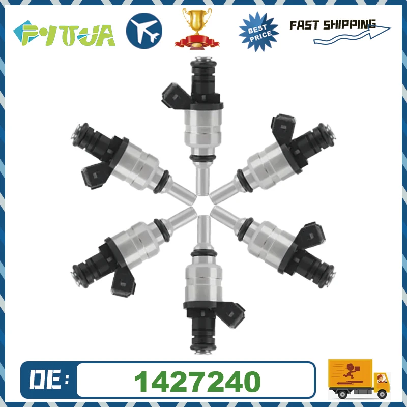 

6PCS Fuel Injector 1427240 13537546244 For BMW E46 E39 X3 Z3 Z4 528i 325ci 3 5 Series 2.5L 2.8L 1999-2005