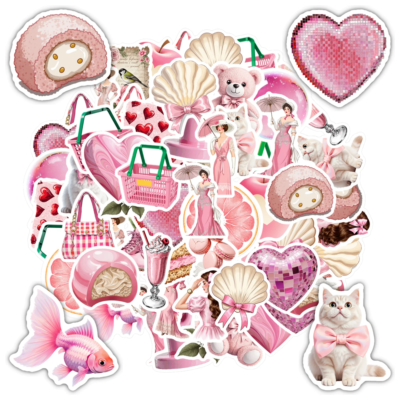 

35 шт. милые ретро модные наклейки пастельные милые животные наклейки с животными канцелярские наклейки для гитары DIY скейтборд ноутбук