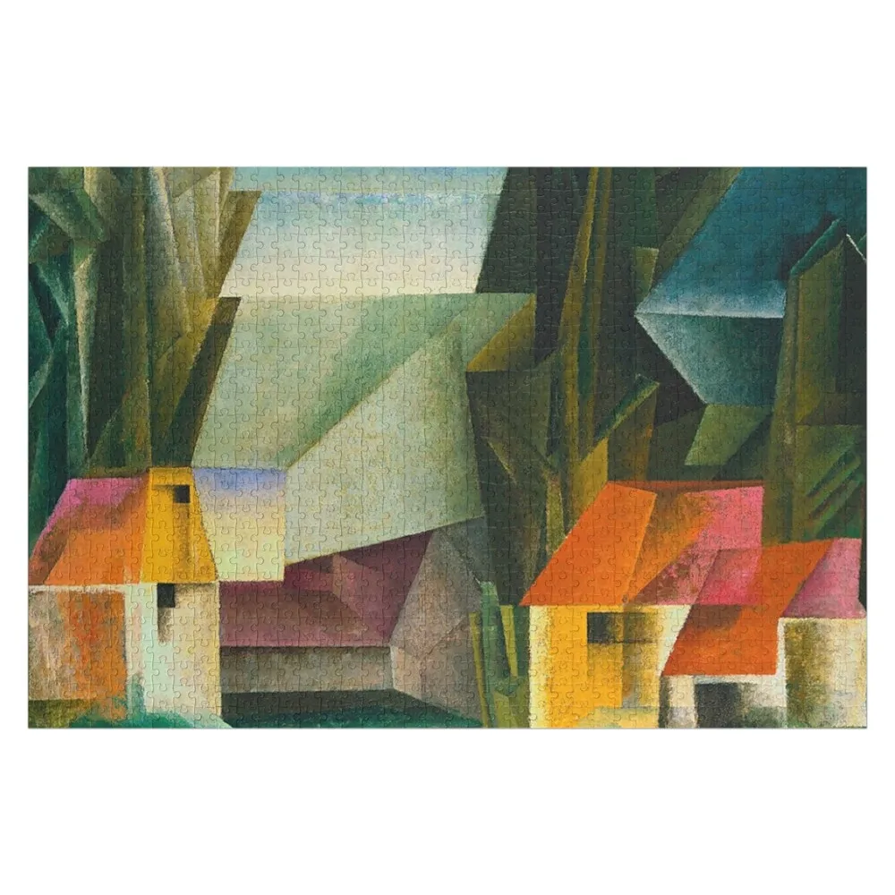 Hopfgarten by Lyonel Feininger - Vintage Art Jigsaw Puzzle Personalize Wood Adults Wood Photo Personalized Puzzle
