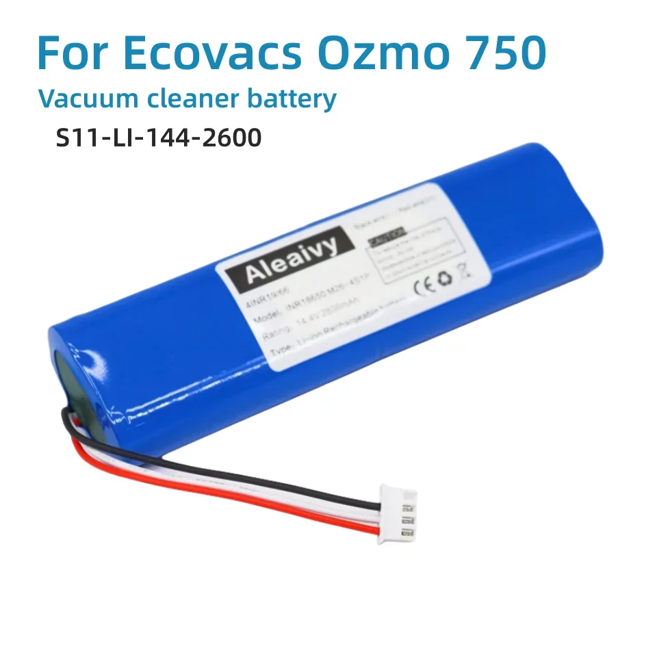 14.4V 3500mAh S11-LI-144-2600 Battery Pack For Ecovacs Ozmo 750 For Ecovacs DEEBOT OZMO 900 (DN5G) Robot Vacuum Cleaner Part