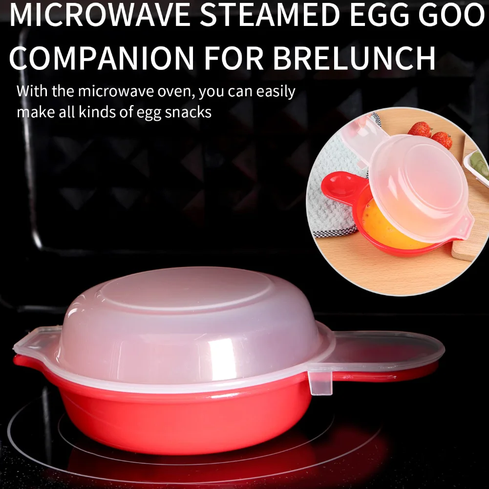 2Pcs Pink Microwave Egg Poacher Easy Eggwich Fast Microwave Egg Cooker Kitchen Gadgets Eggs Hamburger Press Omelet Making Tool