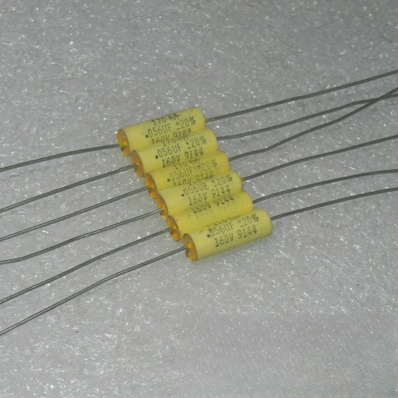

10PCS MALLORY 160V 0.056uf 56nf 563j 170 copper pin axial polyester film capacitor