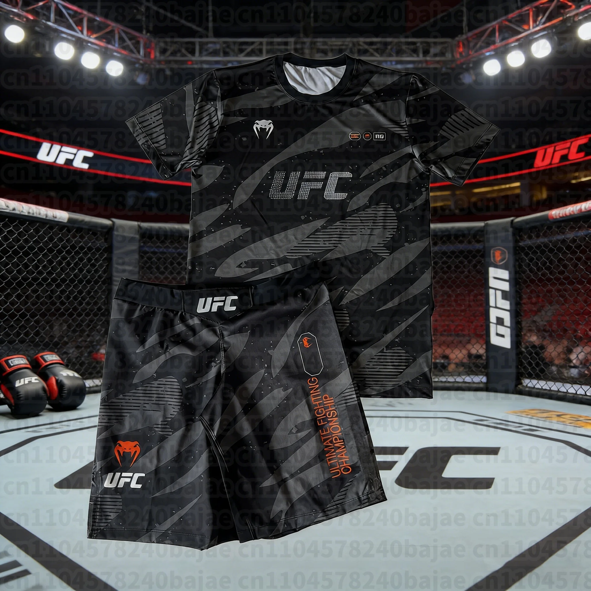 

Новый летний спортивный комплект UFC 2026: дышащий, быстросохнущий, увеличенный размер, для мужчин и женщин, для тренировок по боксу и джиу-джитсу