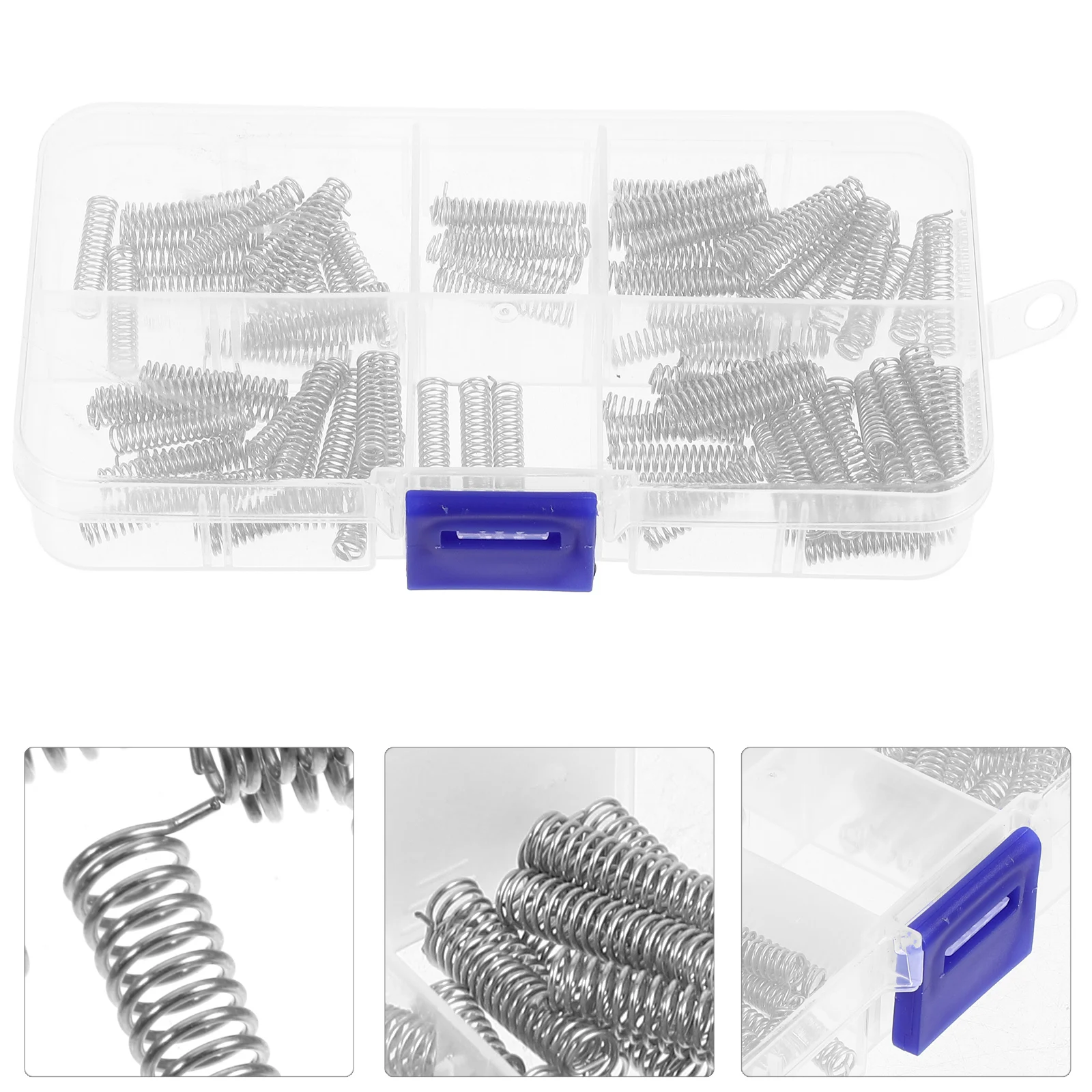 

100pcs Spring Tool Kit Mini Compression Springs Heavy Duty Stainless Steel Assortment For DIY Repair Car Door Curtain
