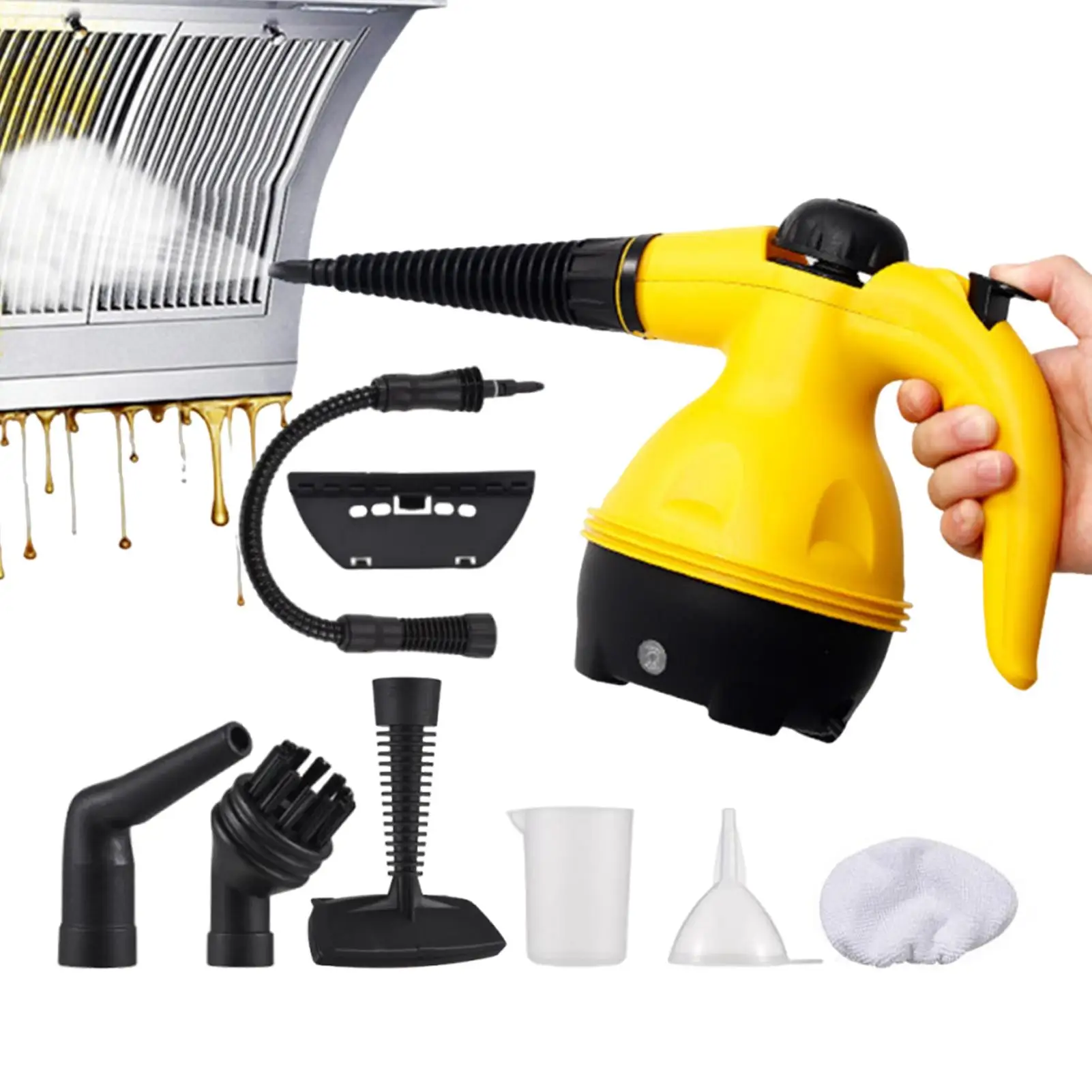 

Handheld Steam Cleaner 1250W Multi-Purpose Portable Powerful Steamer Grout Floor Fabric Steaming Tool for Car Kitchen Upholstery