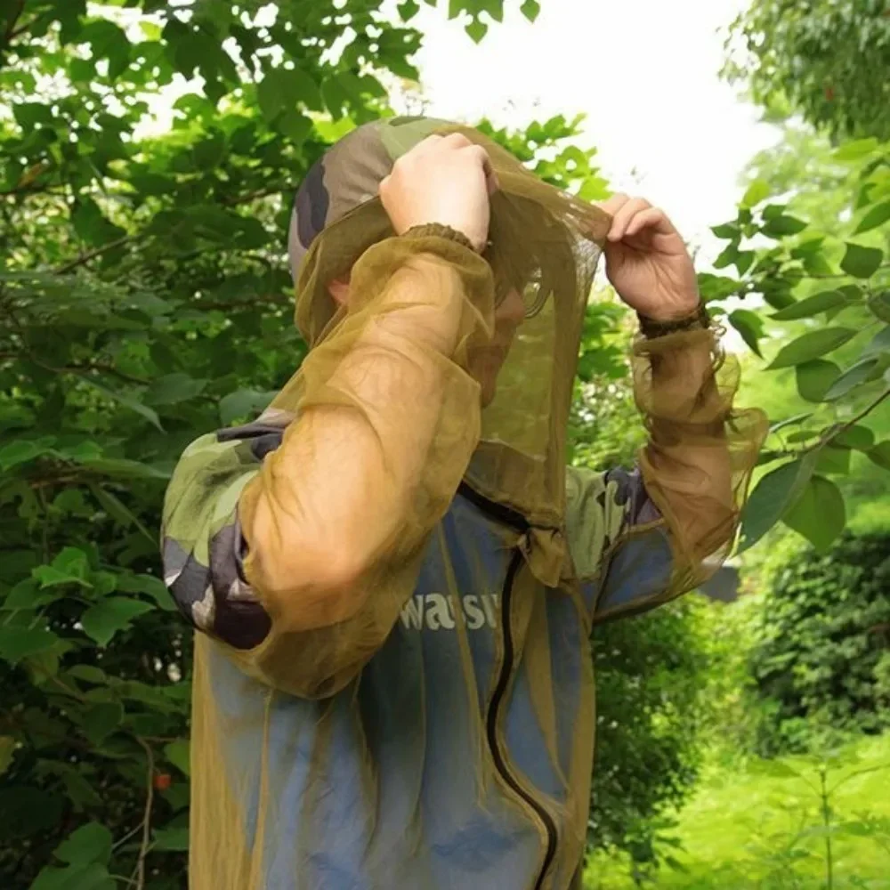 طارد البعوض في الهواء الطلق شبكة الشاش منع الحشرات ارتداء مقاومة تنفس الصيف ملابس طارد البعوض في الهواء الطلق