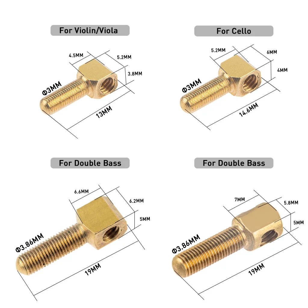 NAOMI 50pcs/1set Cello Bow Button Brass Bows Eyelets 3mm Diameter Standard Shank For Cellos Luthier Use