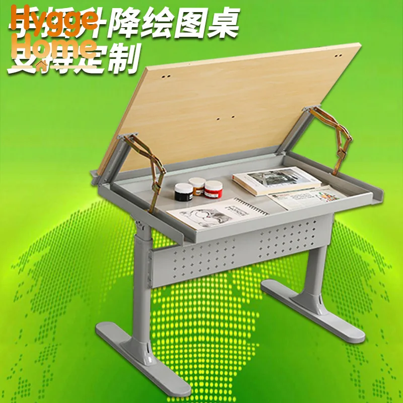 Art Drawing Table Hand Shake Lift Studio Designer Studio Lift Table Engineer Workbench Drawing Table 1