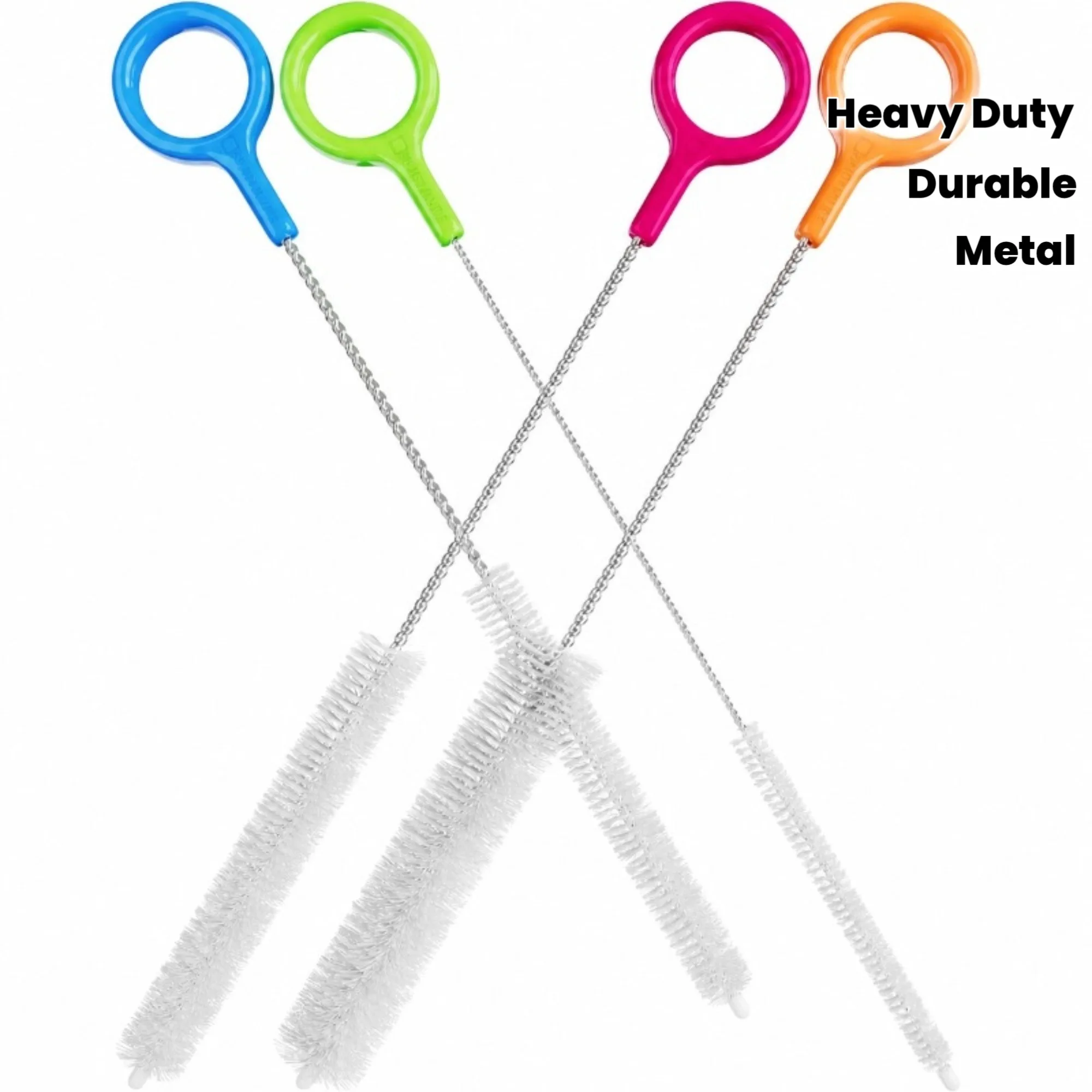 4-piece heavy-duty ultra-long straw cleaning brush, for use with straw cups, water cups,  keyboard gaps, household cleaning
